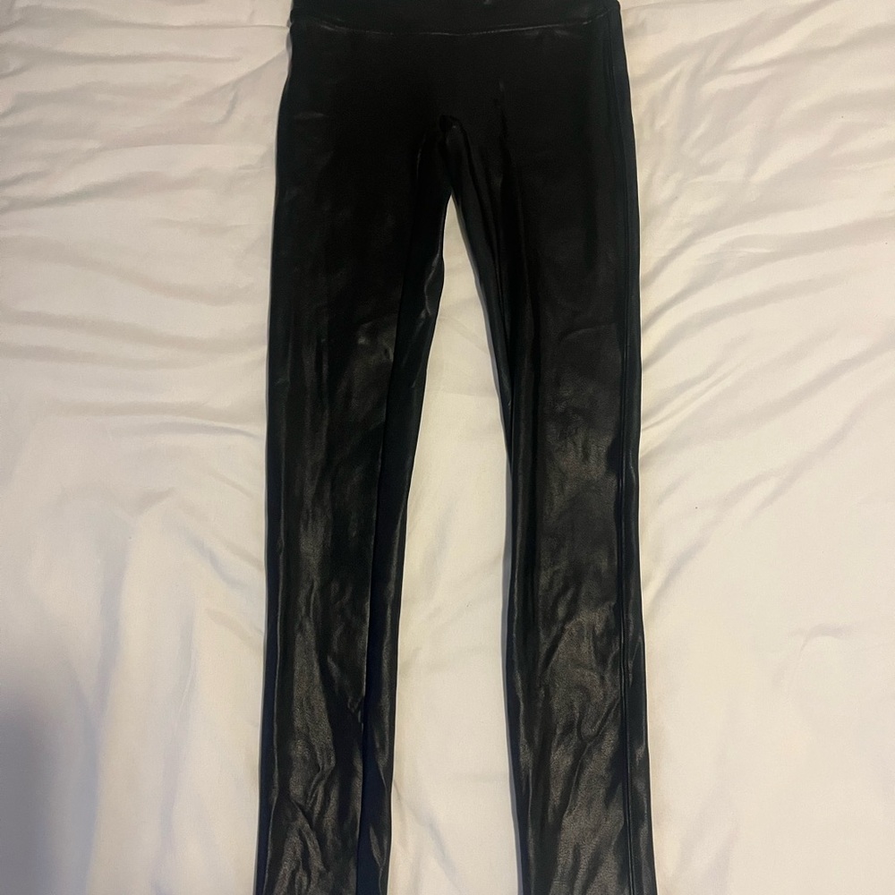 SPANX Shiny Black Leggings